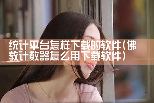 统计平台怎样下载的软件