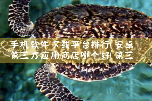 手机软件下载平台排行